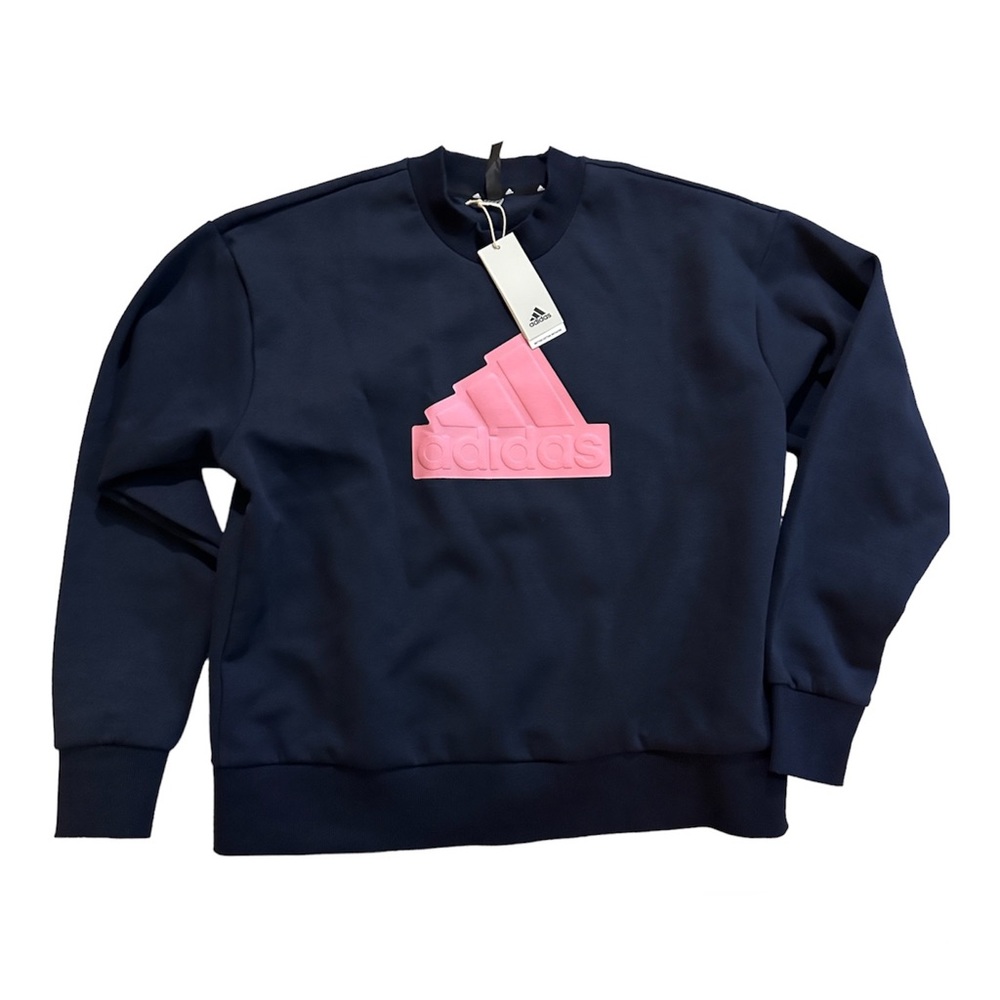 Adidas The Kooples Roundneck Sweatshirt with Embroidered Pink Logo Mens L NWT